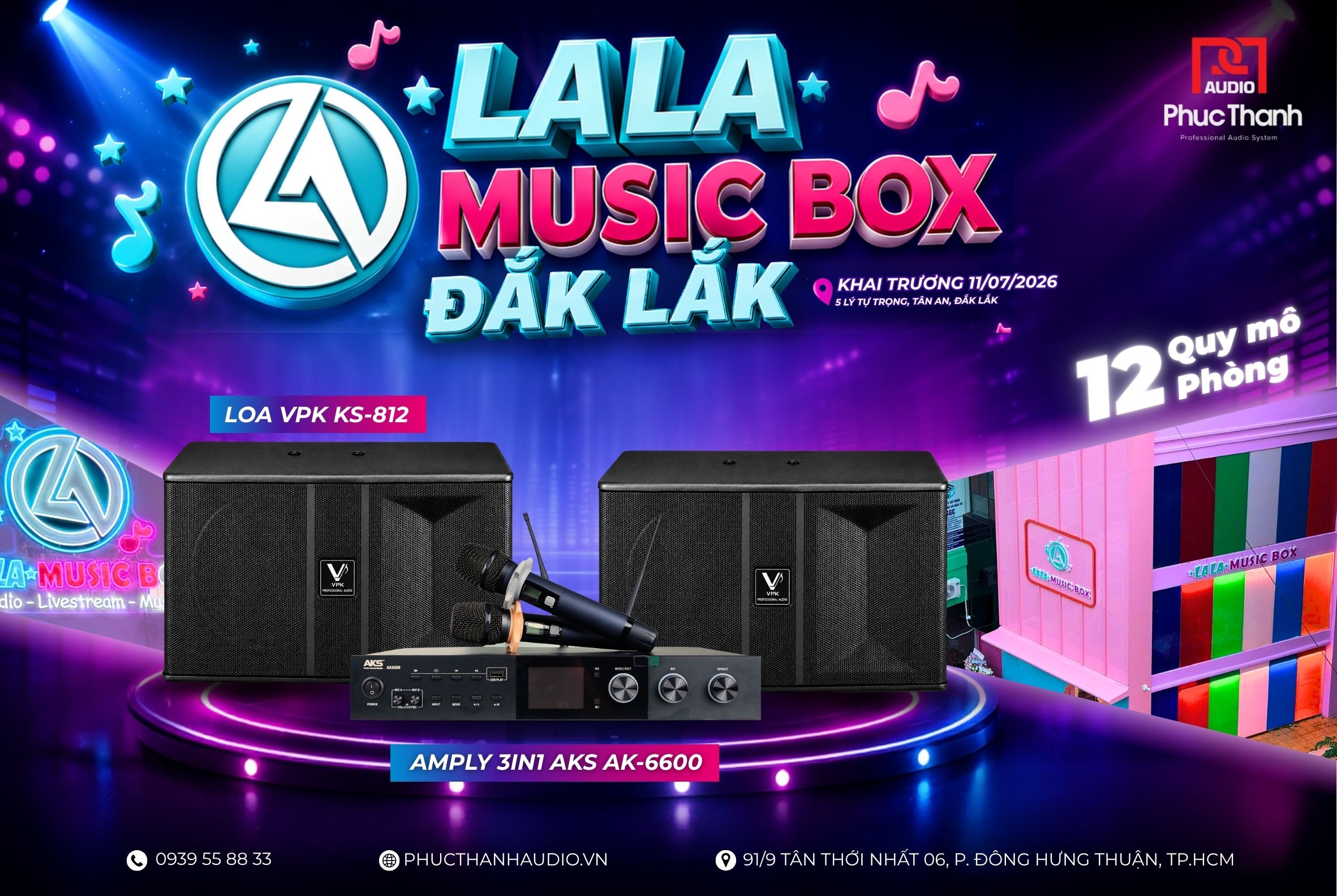 Copy of Loa Karaoke Hay Nhất Cho Karaoke Box Gen Z – VPK KS-812 Kết Hợp AKS AK-6600